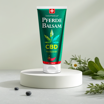 Baume du cheval avec CBD chauffant